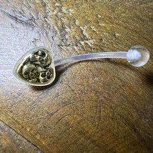 Skull pregnancy belly ring